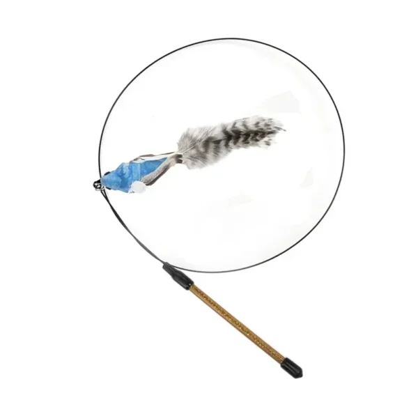 S778bec0fa10944ae8e2da2e51c57f984I.webp Interactive Cat Feather Toy - Suction Cup Mounted with Replaceable Feathers
