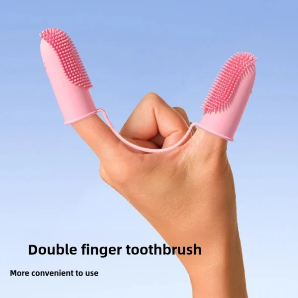 Finger Toothbrush for Pets - Food Grade Silicone Dental Care for Dogs & Cats