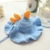 S7800b8642c8943729cb3d37617cc88eab.webp Cute Cat Hat Funny Pets Party Cosplay Headwear Delicate Hemming Pendant Decor Elasticity Knitted Hat Pet Accessories