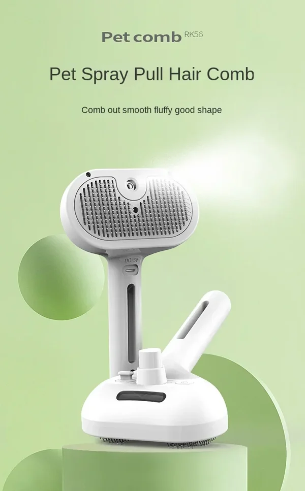 S7b31914015d845e18493cc425f0d9392n.webp Electric Steamer Brush - 3-in-1 Dog Grooming with Hydration Spray