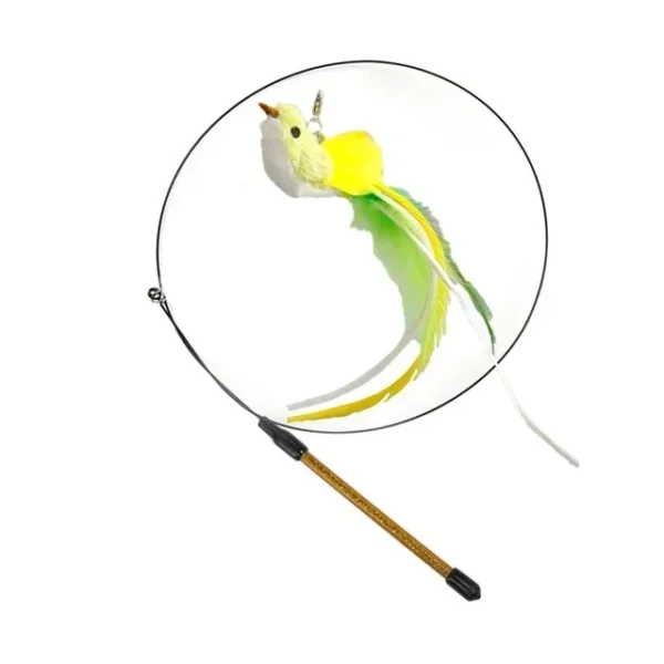 S7be0c1686dd34d159a95ed98c9549b854.webp Interactive Cat Feather Toy - Suction Cup Mounted with Replaceable Feathers