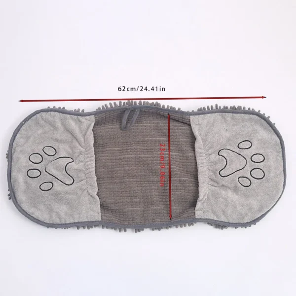 S84713350638c46d8a4ac818fc17f7bc8U.webp Quick-Dry Pet Bath Towel - Super Absorbent Chenille Robe with Hand Pockets