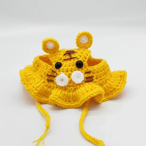 S8521e5bbbe204cd883934113de6d3680L.webp Cute Cat Hat Funny Pets Party Cosplay Headwear Delicate Hemming Pendant Decor Elasticity Knitted Hat Pet Accessories
