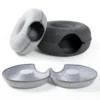 Felt Donut Cat Bed - 2-in-1 Convertible Tunnel & Lounge