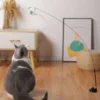 S87d37931918b4fdba8645b4514835e1aj.webp Interactive Cat Feather Toy - Suction Cup Mounted with Replaceable Feathers