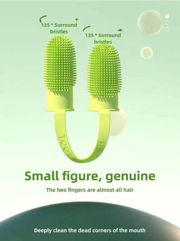 Finger Toothbrush for Pets - Food Grade Silicone Dental Care for Dogs & Cats