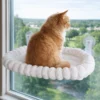 S93ae95e4a8f04420a6f1da07e30c3a3c0.webp Detachable Cat Desk Hammock No-punching Strong Load-bearing Window Cat Hammock Stable Comfortable Pet Hanging Bed Balcony