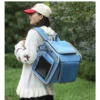 Dog or Cat Bike Basket Expandable Soft Sided Pet Carrier Backpack with 4 Open Doors Foldable Dog Bike Carrier