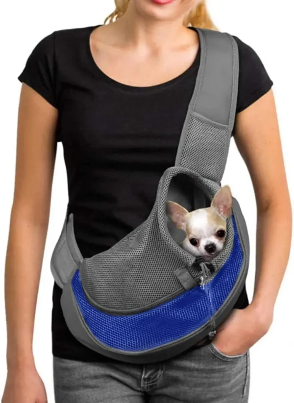 Foldable Pet Carrier Bag - Breathable Shoulder Bag for Small Dogs & Cats