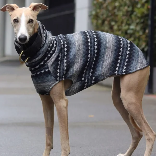 S9b30a09280ea444b8ef1cbcd9eb731e2L.webp Fleece Dog Turtleneck Vest - Bohemian Style for Greyhounds & Thin-Coated Breeds