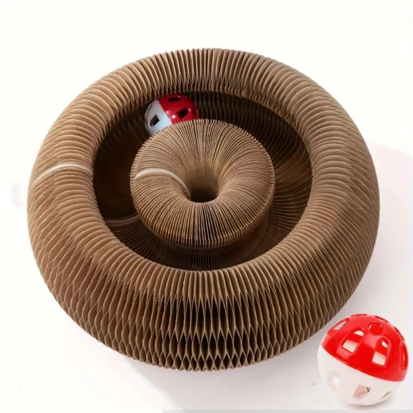 Corrugated Cat Scratching Board with Catnip - Multi-Functional Claw Grinding Plate