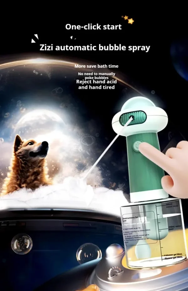 Automatic Soap Dispenser Wireless Mute USB Dog Grooming Frother Cat Deeper Cleaning Smart Bath Shampoo Foam Sprayer Pet Supplies