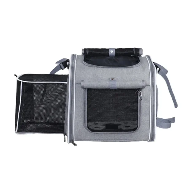 Dog or Cat Bike Basket Expandable Soft Sided Pet Carrier Backpack with 4 Open Doors Foldable Dog Bike Carrier