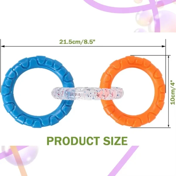 TPR Dog Toy - 3-Ring Chew for Teeth Cleaning & Interactive Play