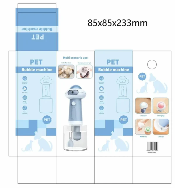 Automatic Soap Dispenser Wireless Mute USB Dog Grooming Frother Cat Deeper Cleaning Smart Bath Shampoo Foam Sprayer Pet Supplies