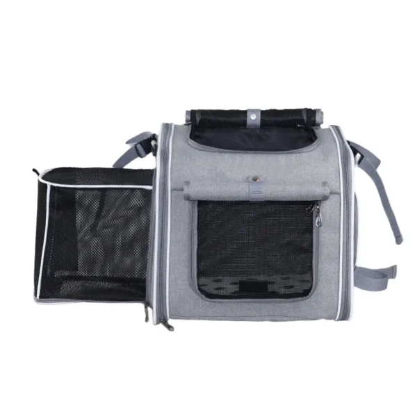 Dog or Cat Bike Basket Expandable Soft Sided Pet Carrier Backpack with 4 Open Doors Foldable Dog Bike Carrier