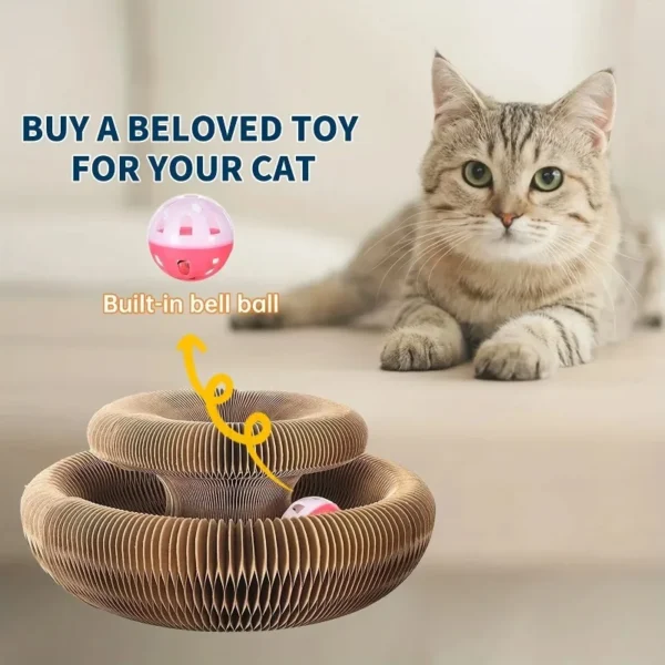 Corrugated Cat Scratching Board with Catnip - Multi-Functional Claw Grinding Plate