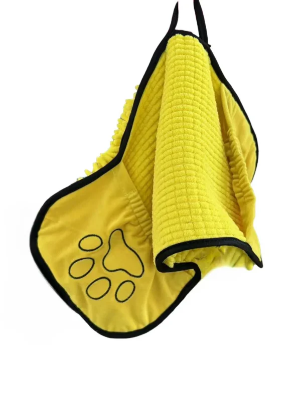 Sb2fff8a925794deb8a65a55ef4e7d245H-1.webp Quick-Dry Pet Bath Towel - Super Absorbent Chenille Robe with Hand Pockets