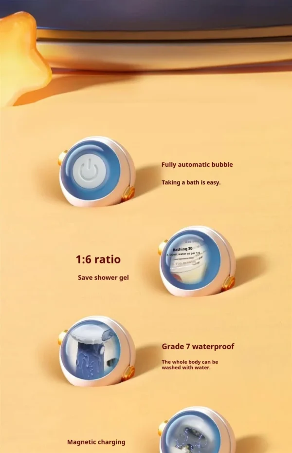 Automatic Soap Dispenser Wireless Mute USB Dog Grooming Frother Cat Deeper Cleaning Smart Bath Shampoo Foam Sprayer Pet Supplies