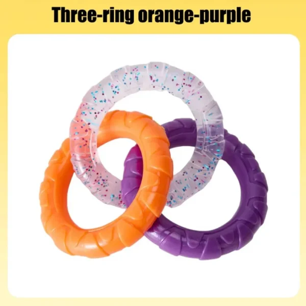 TPR Dog Toy - 3-Ring Chew for Teeth Cleaning & Interactive Play
