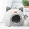Sbe1fd28ab8534daeaf397a370ae88fcdJ.webp Cat Head Cat House - Semi-Closed Sleep Cave with Non-Slip Base