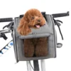 Dog or Cat Bike Basket Expandable Soft Sided Pet Carrier Backpack with 4 Open Doors Foldable Dog Bike Carrier