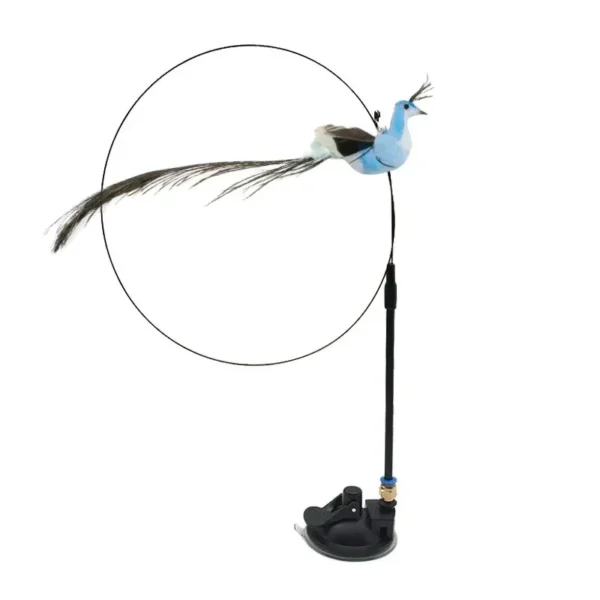 Sc4e3225491e74645beafba59e27da1a34.webp Interactive Cat Feather Toy - Suction Cup Mounted with Replaceable Feathers