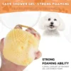 2-in-1 Pet Bath Brush - Silicone Grooming Comb & Shampoo Dispenser