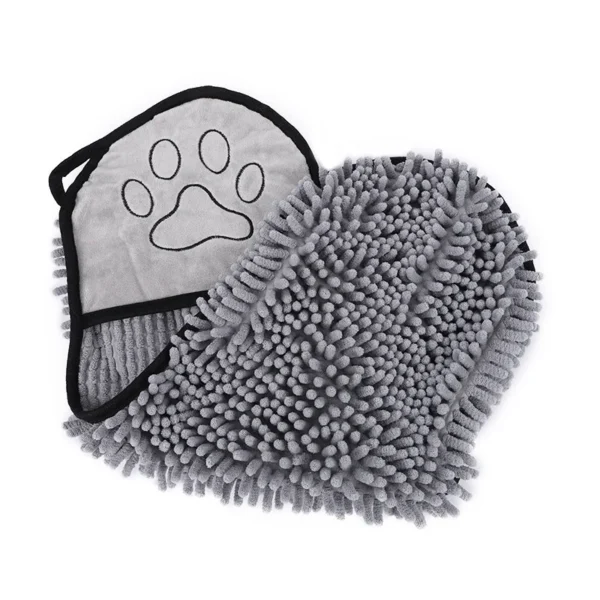 Sc6d87f48ecf24e819232e2f01b046fadh.webp Quick-Dry Pet Bath Towel - Super Absorbent Chenille Robe with Hand Pockets