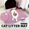 Scd50972287b34b32adb56568497e2966n.webp Honeycomb Cat Litter Mat - Double Layer Waterproof & Easy Clean Design