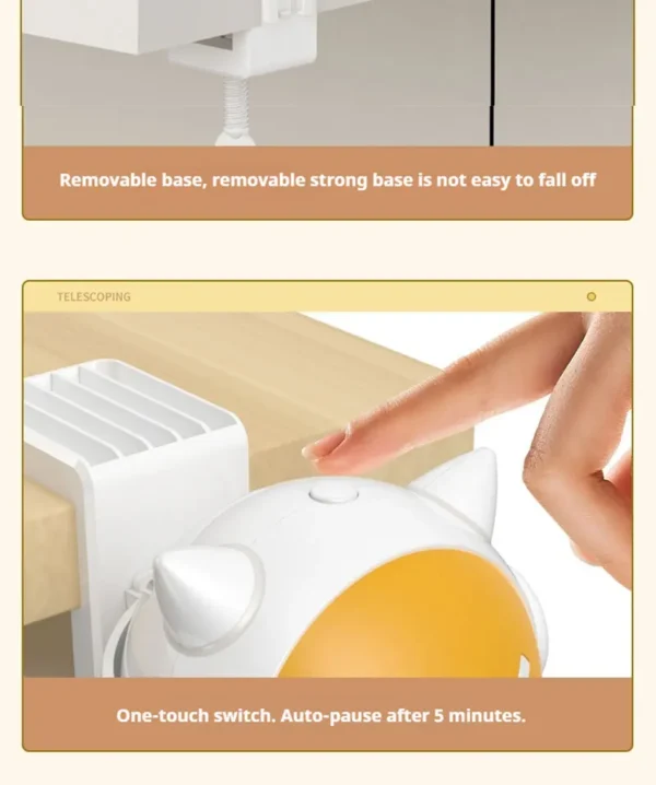 Automatic Lifting Cat Toy - Electric Teaser Ball with Adjustable Clamp