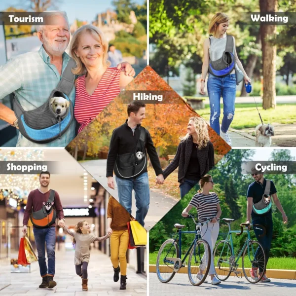 Foldable Pet Carrier Bag - Breathable Shoulder Bag for Small Dogs & Cats