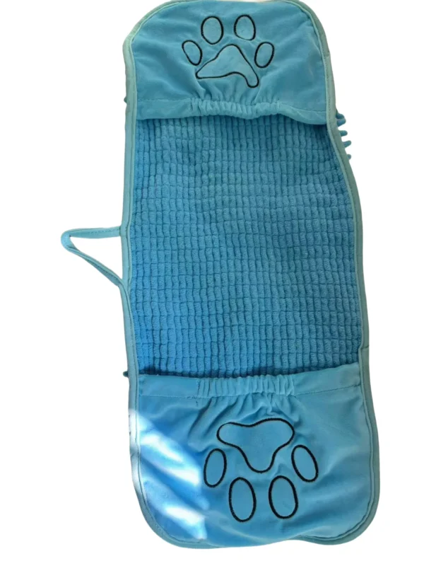 Se2edffd110f244e29920f02d0142589au.webp Quick-Dry Pet Bath Towel - Super Absorbent Chenille Robe with Hand Pockets