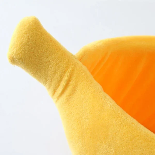 Banana Cat Bed - Cute Fruit-Shaped Pet Bed with Thick Cushion