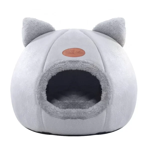Se9ad2bc1756f4e818d78e5d942c75394U.webp Cat Head Cat House - Semi-Closed Sleep Cave with Non-Slip Base