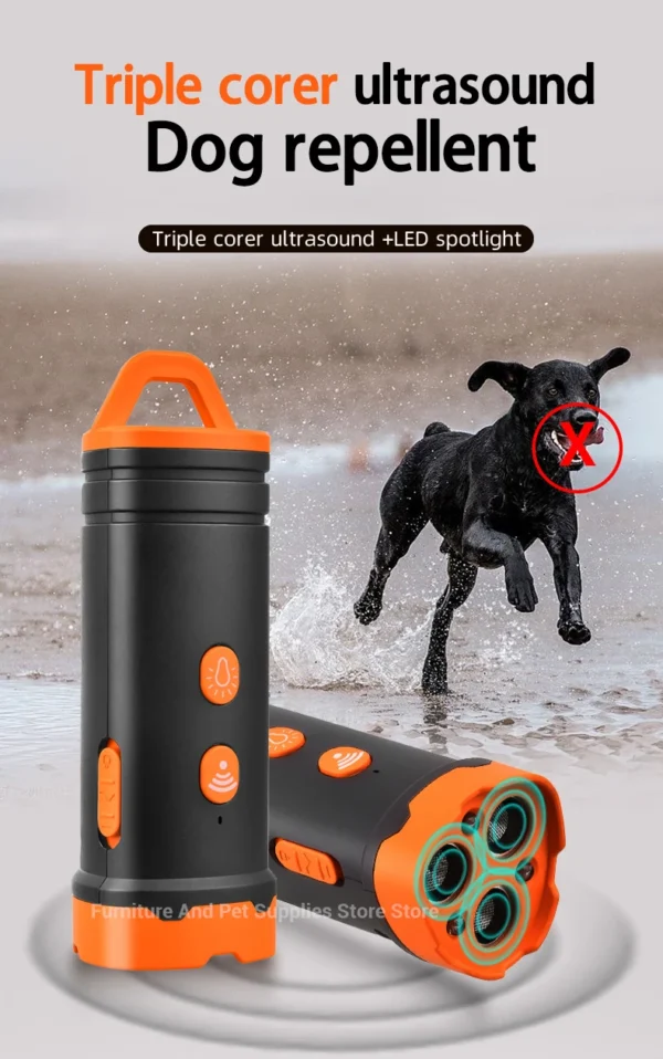 Seb64fbf754e14533aed1f2beaf9868a0K.webp Ultrasonic Dog Training Device - Anti-Bark Deterrent with LED Flashlight