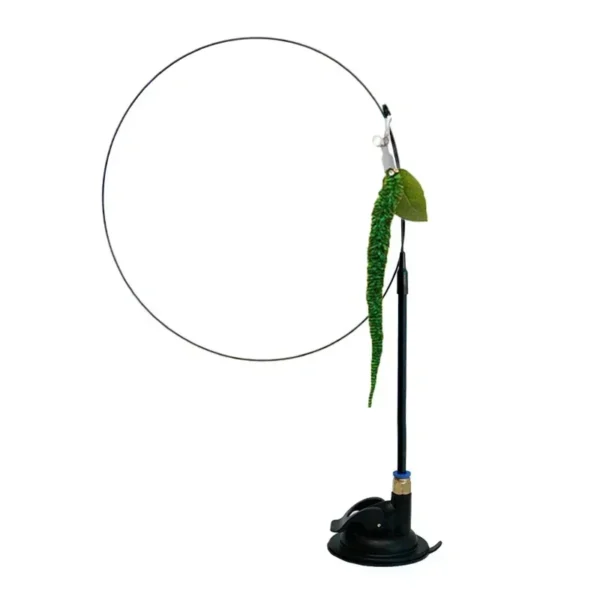 Sec281767e39d4169ba4abc84a3f9f481o.webp Interactive Cat Feather Toy - Suction Cup Mounted with Replaceable Feathers