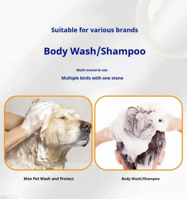 Automatic Soap Dispenser Wireless Mute USB Dog Grooming Frother Cat Deeper Cleaning Smart Bath Shampoo Foam Sprayer Pet Supplies