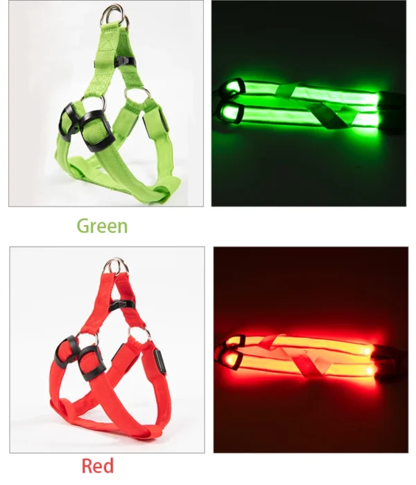 Sf31d8544fa55453ba6c7b49fad9da94dD.webp LED Glow Dog Harness - Reflective No-Pull Harness with 3 Light Modes