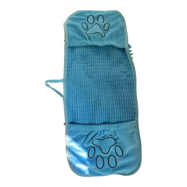 Sf4f221eea928457a9e1cae36a14b2e11Q.webp Quick-Dry Pet Bath Towel - Super Absorbent Chenille Robe with Hand Pockets