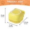 2-in-1 Pet Bath Brush - Silicone Grooming Comb & Shampoo Dispenser