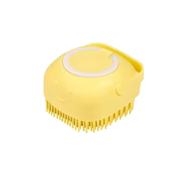 2-in-1 Pet Bath Brush - Silicone Grooming Comb & Shampoo Dispenser