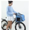 Dog or Cat Bike Basket Expandable Soft Sided Pet Carrier Backpack with 4 Open Doors Foldable Dog Bike Carrier