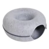 Felt Donut Cat Bed - 2-in-1 Convertible Tunnel & Lounge